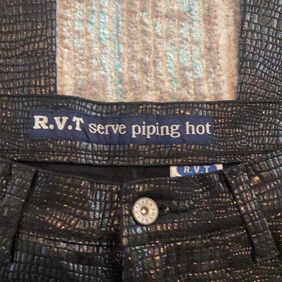 RVT Black Faux Leather Pants with Flared Leg NWOT - Picture 8 of 8